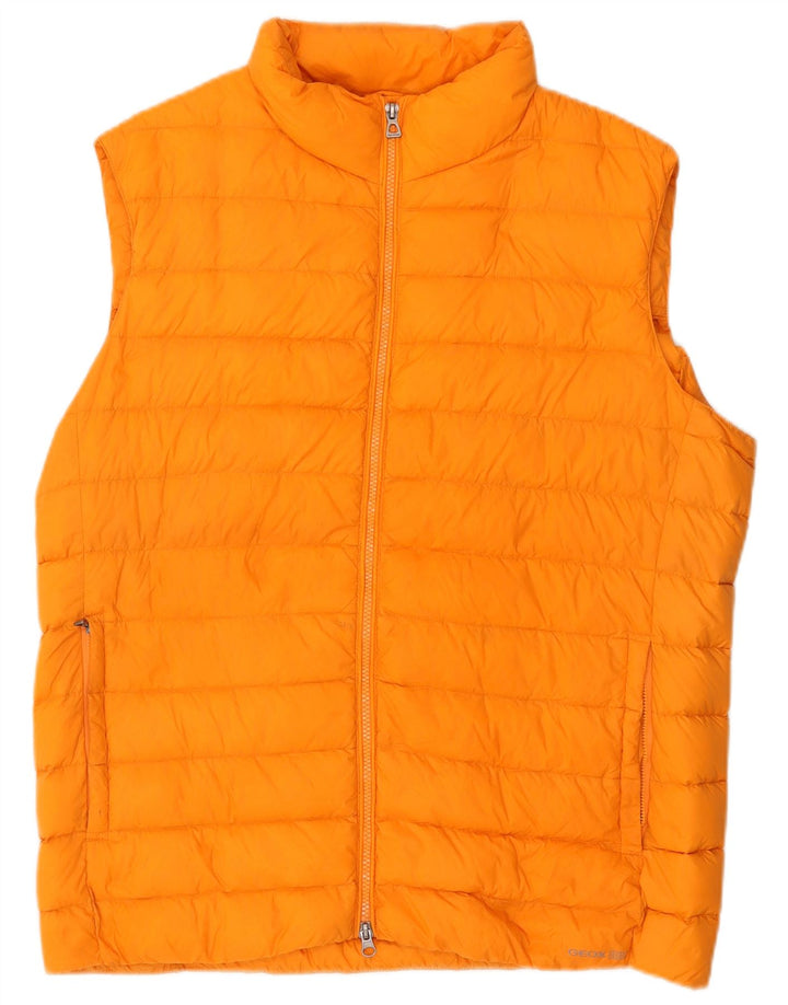 Geox Damen Wattierte Weste UK 18 XL Orange Polyamid