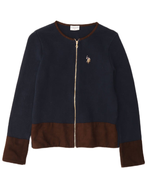 U.S. Polo Assn. Damen-Cardigan-Pullover UK 6 XS Marineblauer Farbblock