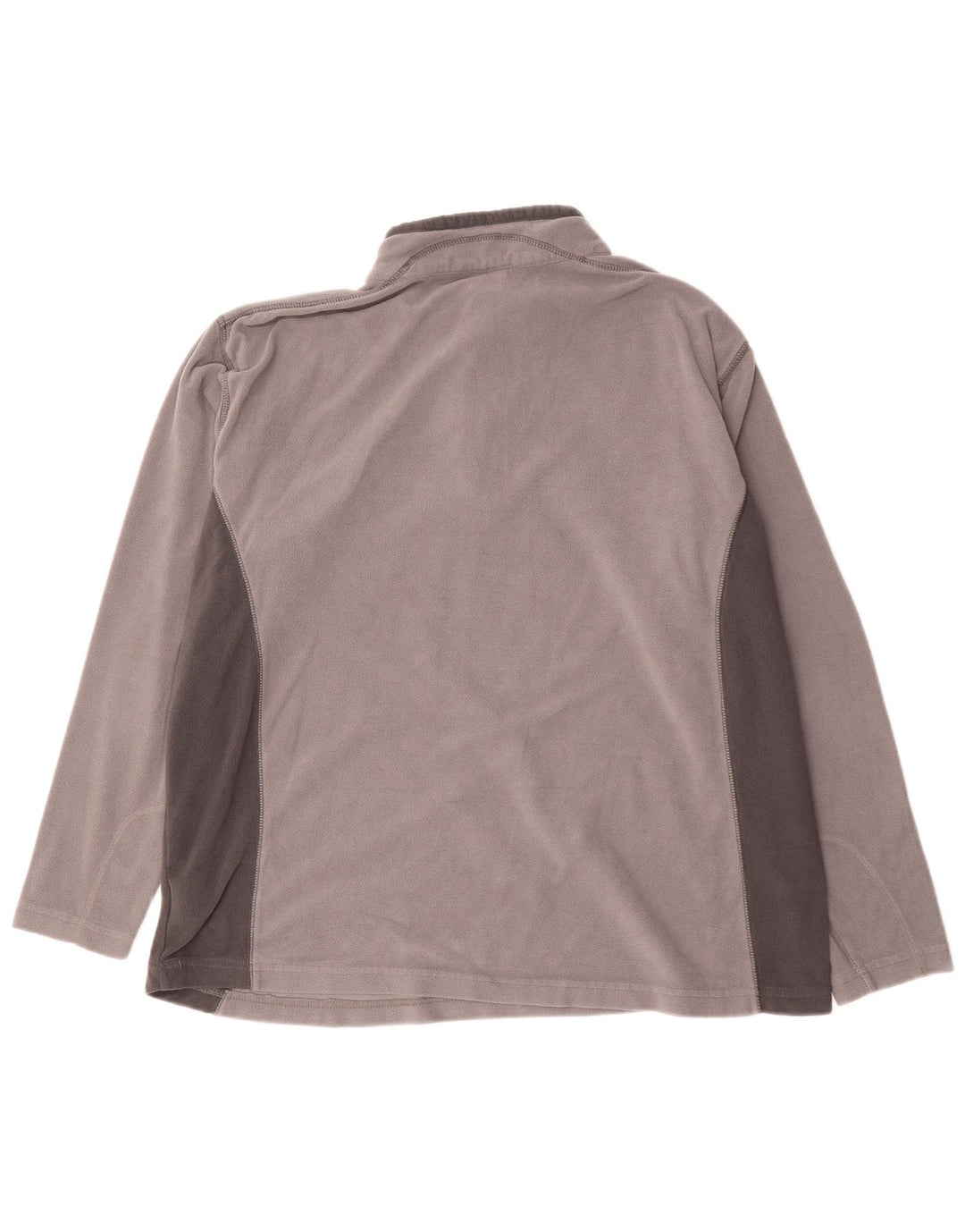 Columbia Herren-Fleecepullover mit Reißverschluss, XL, graues Farbblock-Polyester
