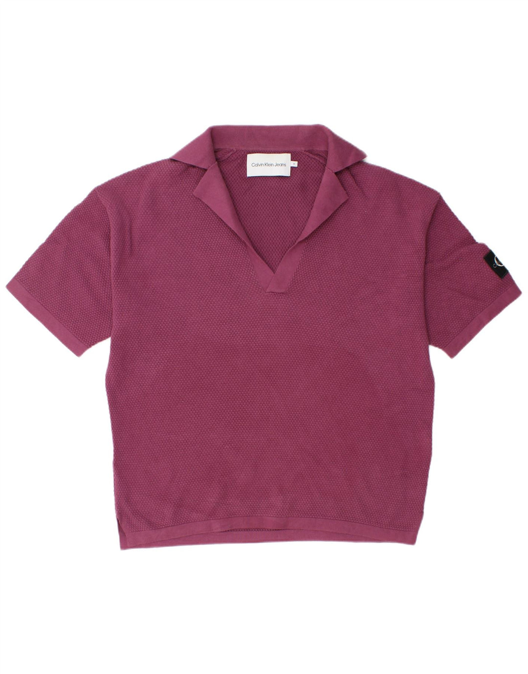 Calvin Klein Jeans Herren-Poloshirt aus mittelvioletter Baumwolle