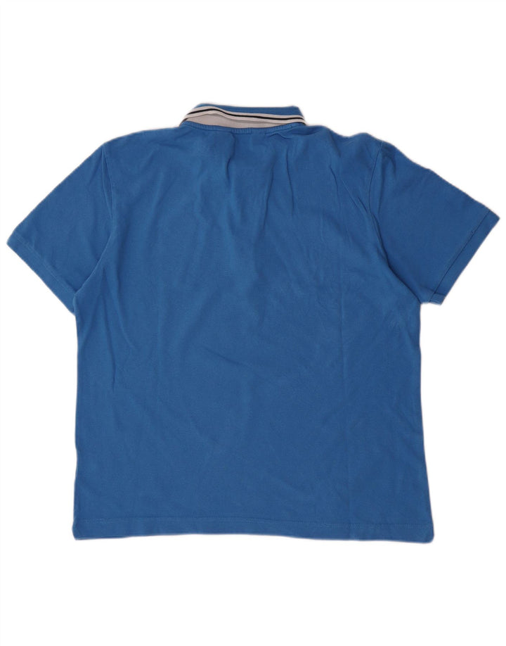 Kappa Herren-Poloshirt aus mittelblauer Baumwolle