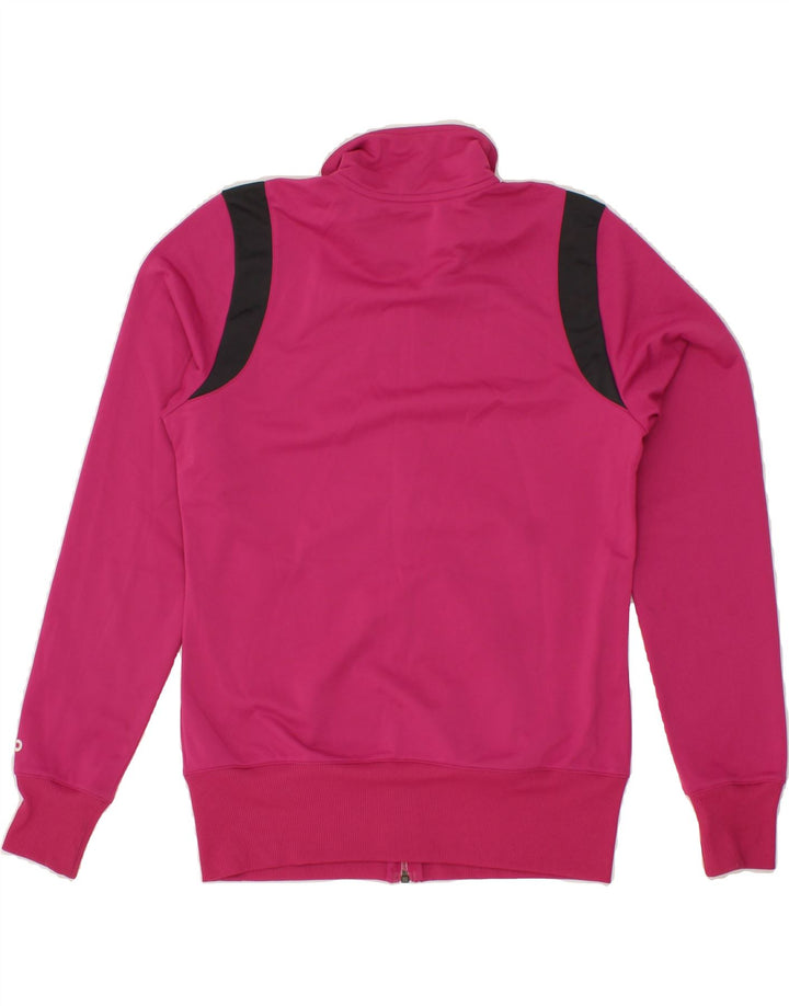 NIKE Womens Tracksuit Top Jacket UK 14 Medium Pink Colourblock Polyester Vintage Nike and Second-Hand Nike from Messina Hembry 