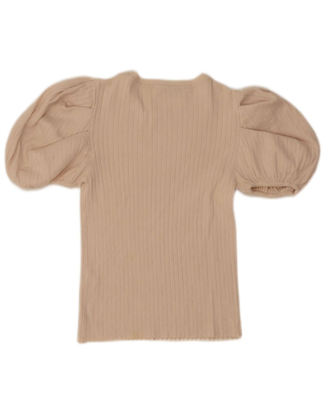 Zara Damen Crop Bluse Top UK 12 Mittelweiße Viskose