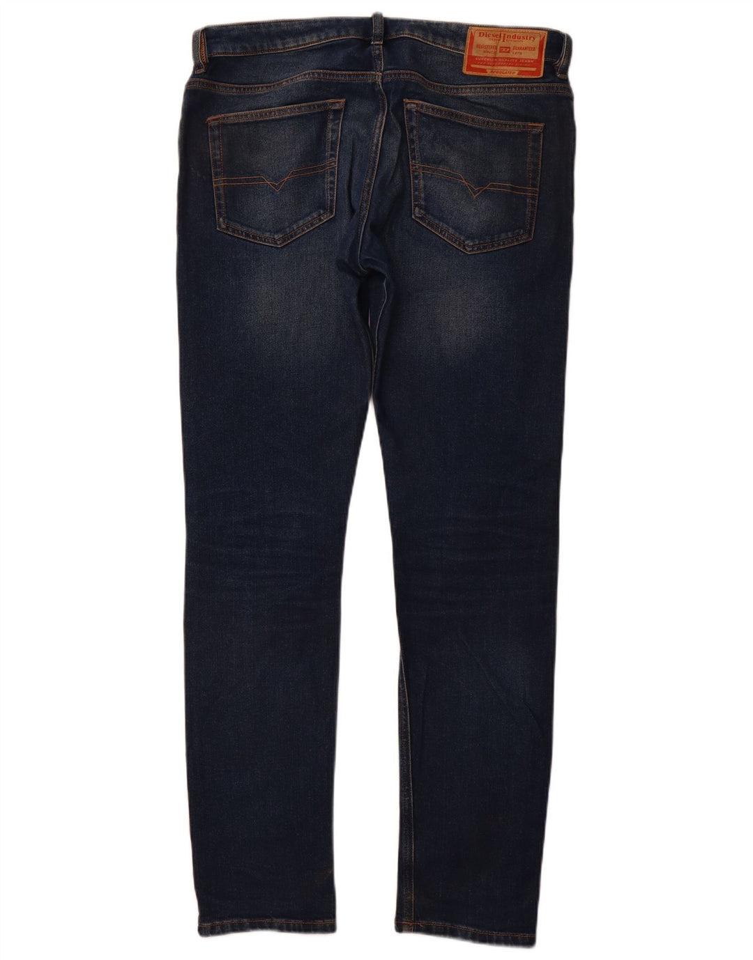 DIESEL Herren Slim Jeans W32 L32 Marineblaue Baumwolle