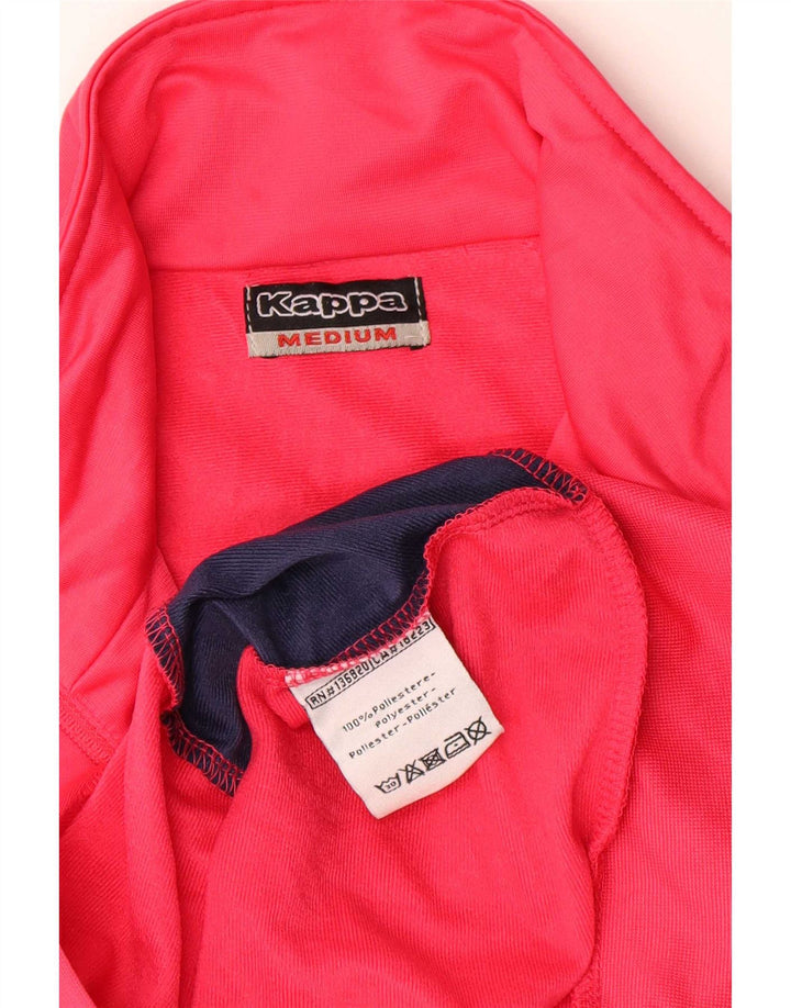 Kappa Damen-Trainingsanzug-Oberteiljacke UK 12 Mittelrotes Colourblock-Polyester