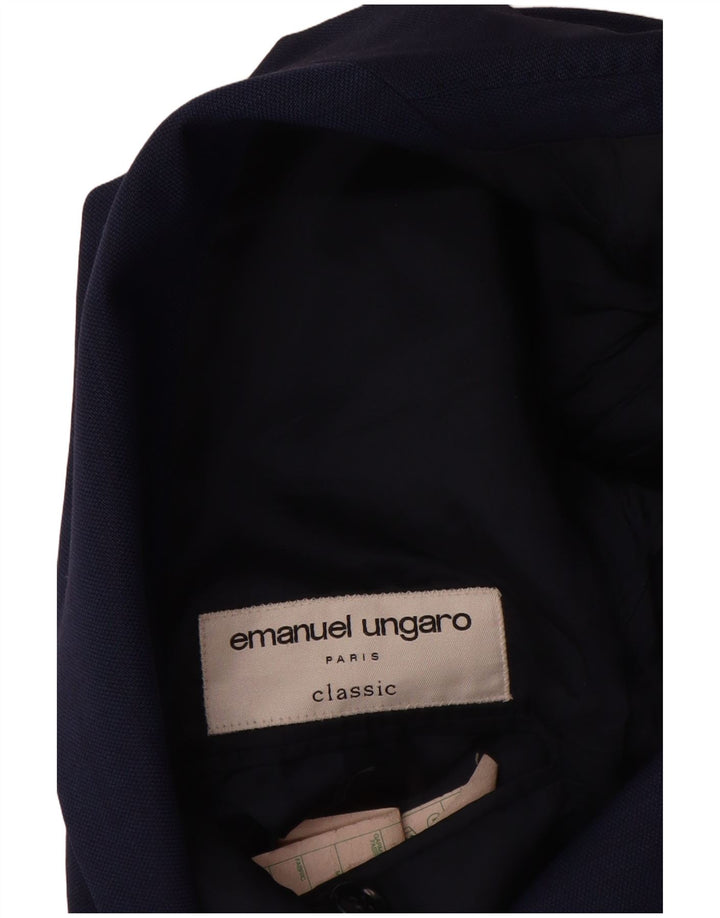 EMANUEL UNGARO Herren-Blazer mit 3 Knöpfen, IT 50, Größe L, Marineblau