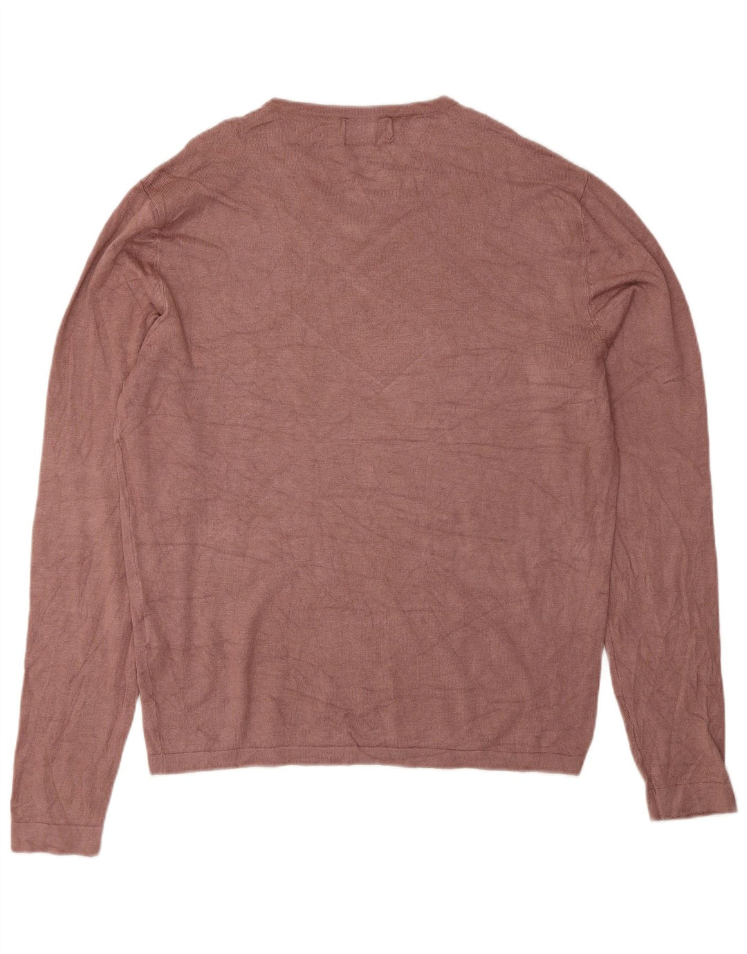 Zara Herren-Pullover mit V-Ausschnitt, XL, rosa Viskose