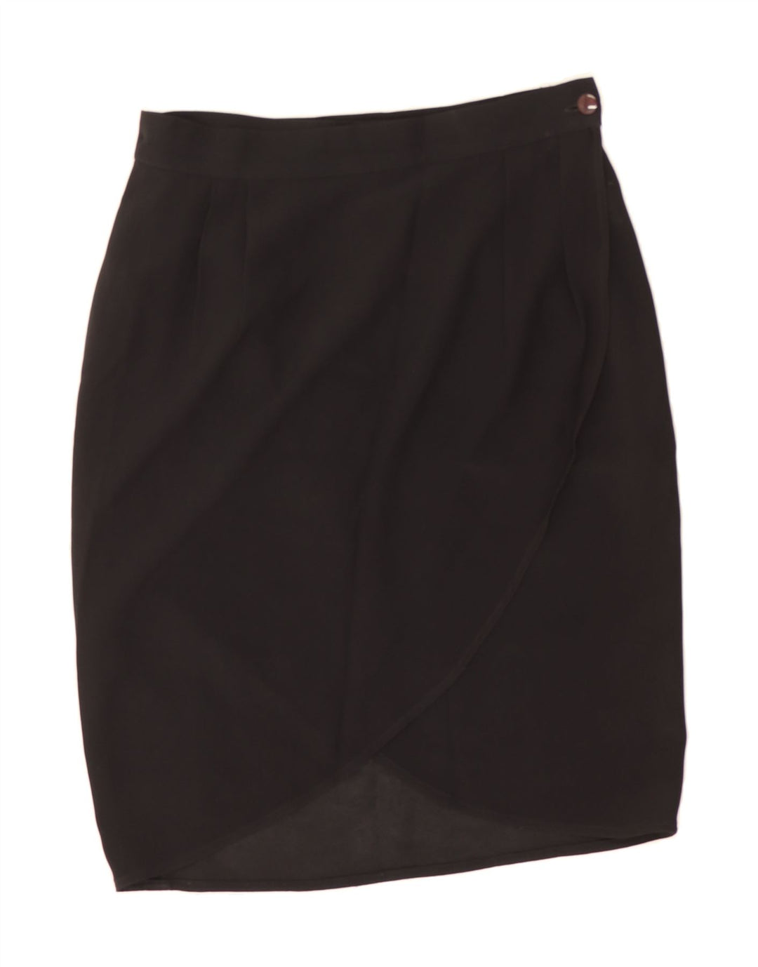 VINTAGE Womens Wrap Skirt IT 44 Medium W30 Black Vintage Vintage and Second-Hand Vintage from Messina Hembry 