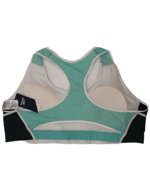 Reebok Damen Speedwick Top UK 26/28 4XL Türkis Colourblock Sports