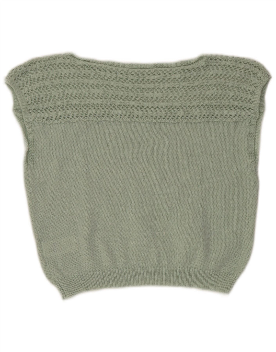 Shein Damen Crop Vest Tank Top UK 14 Mittelgrün Polyester