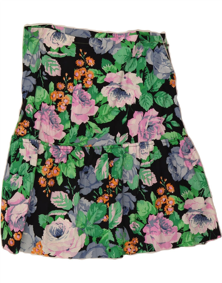 VINTAGE Womens A-Line Skirt W32 Large  Multicoloured Floral Vintage Vintage and Second-Hand Vintage from Messina Hembry 