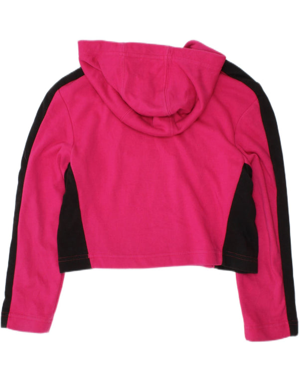 ADIDAS Crop Graphic Hoodie-Pullover für Mädchen, 7–8 Jahre, Rosa, Farbblock