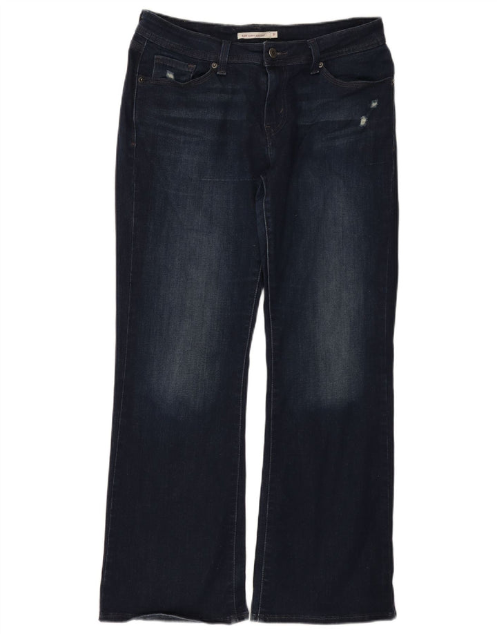 Levi's Damen 529 Curvy Bootcut Jeans W31 L30 Marineblau Baumwolle