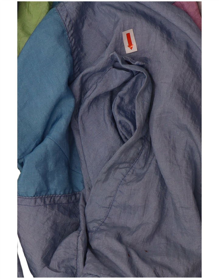 PUMA Herren-Trainingsanzug-Top-Jacke, UK 40, groß, blaues Colourblock-Polyamid