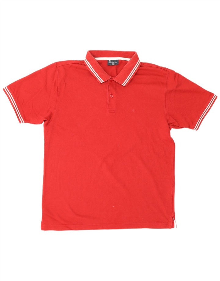 CHAMPION Herren-Poloshirt aus mittelroter Baumwolle