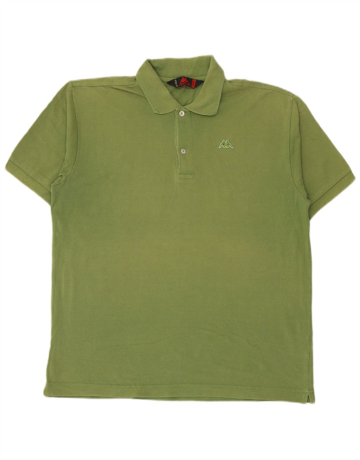KAPPA Herren Poloshirt Große grüne Baumwolle