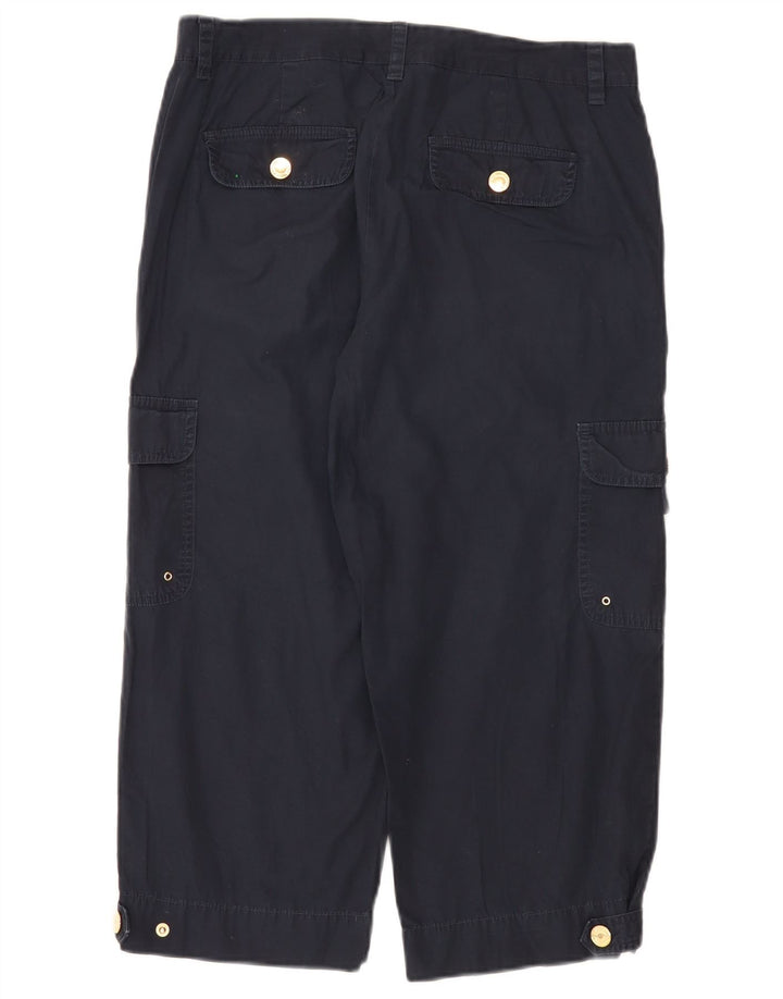 Chaps Damen gerade Capri-Cargohose US 8 Medium W32 L21 Marineblau