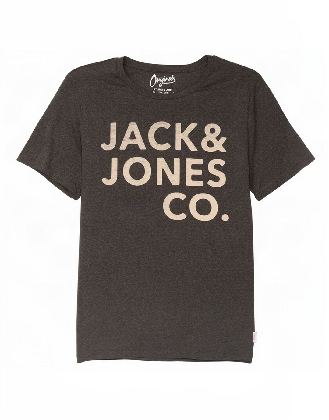Jack & Jones Herren-T-Shirt mit Grafik, Größe L, Grau, Baumwolle