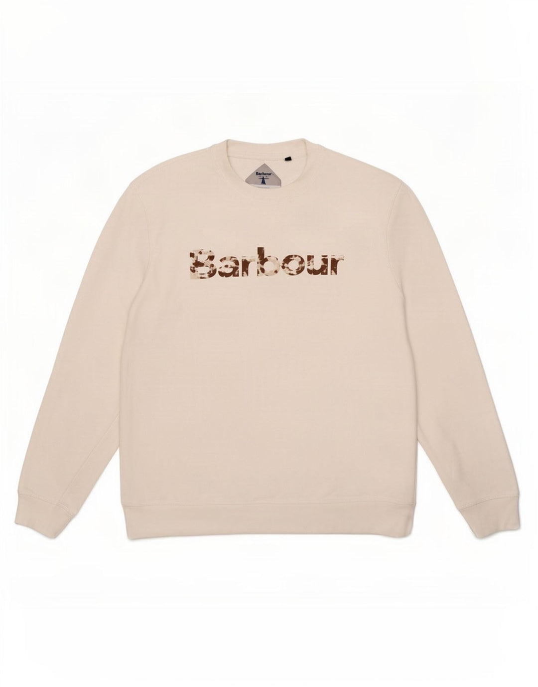 Barbour Herren-Sweatshirt mit Grafik, mittelweiße Baumwolle