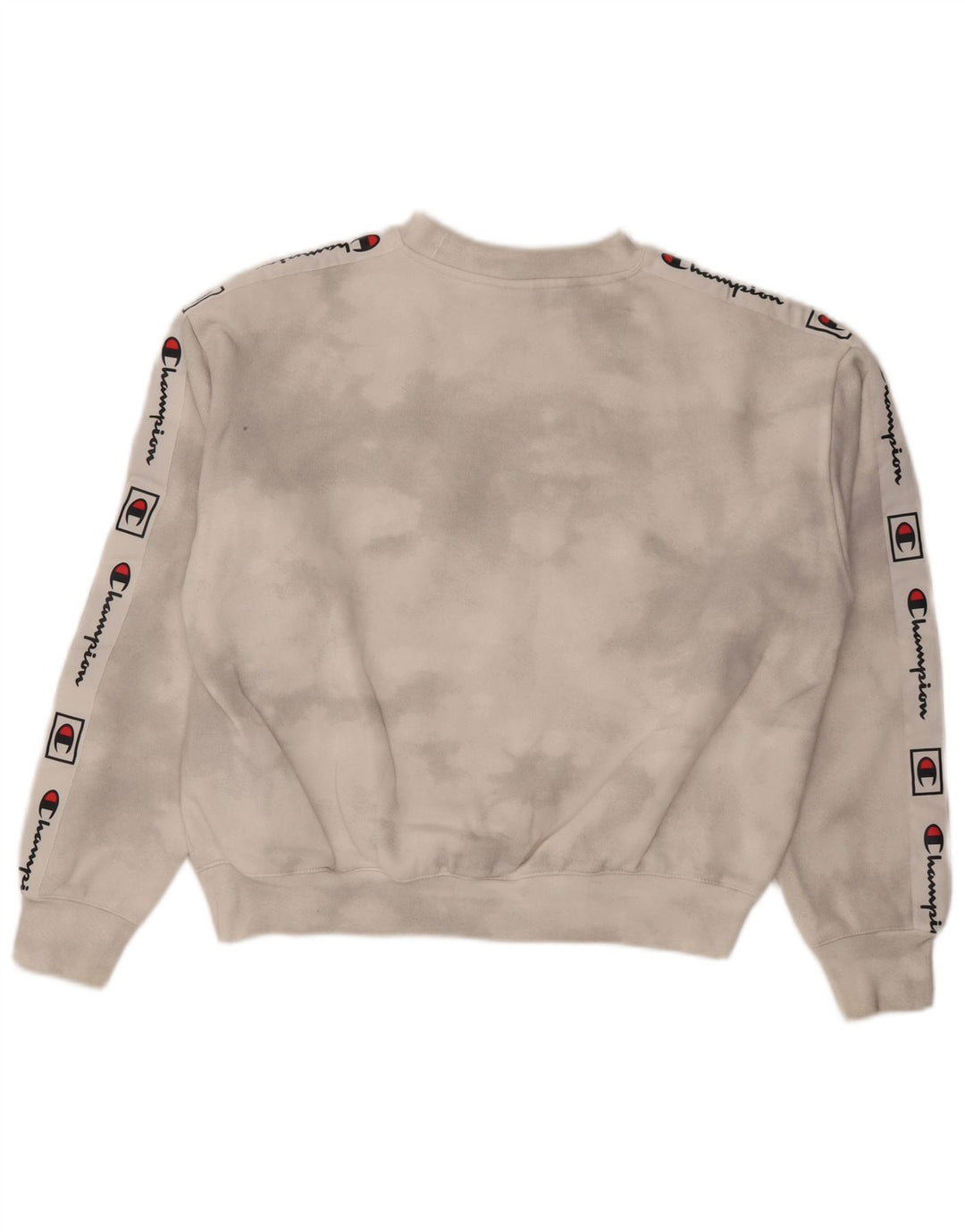 CHAMPION Übergroßer Crop-Sweatshirt-Pullover für Damen, UK 16, Large, gebrochenes Weiß