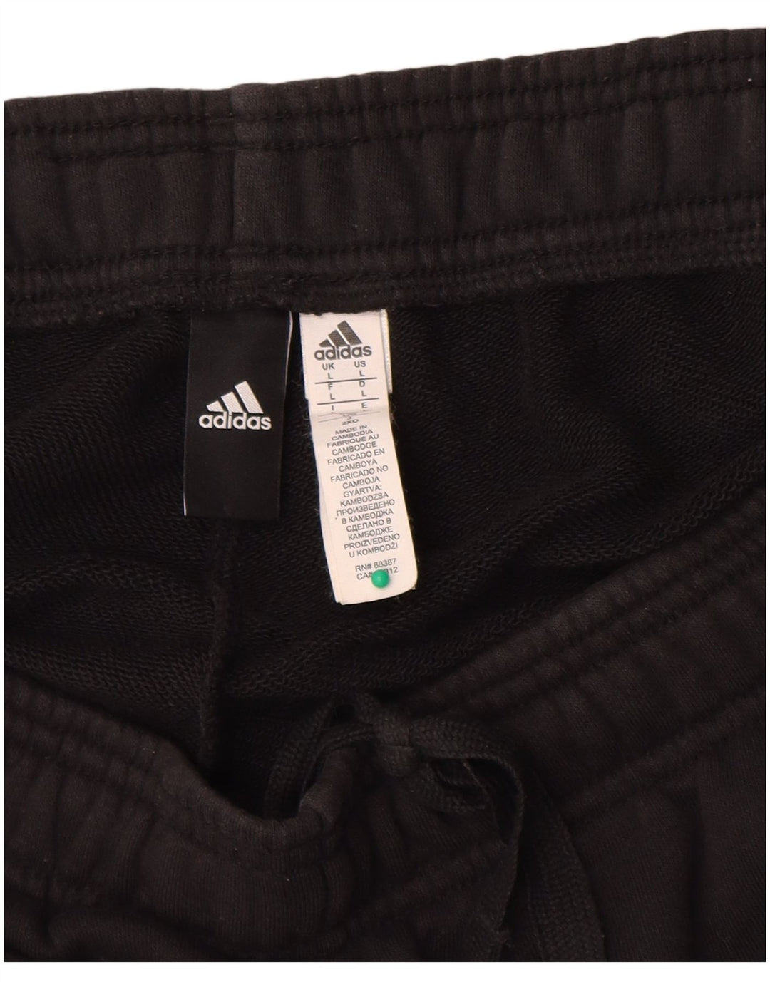 Adidas Herren Sport Shorts Große schwarze Baumwolle