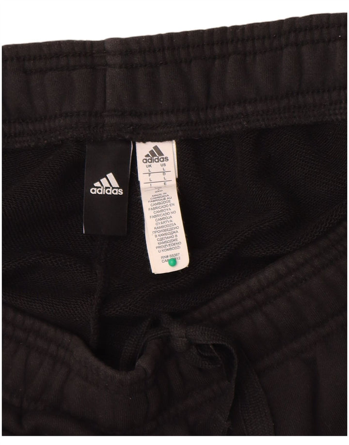 Adidas Herren Sport Shorts Große schwarze Baumwolle