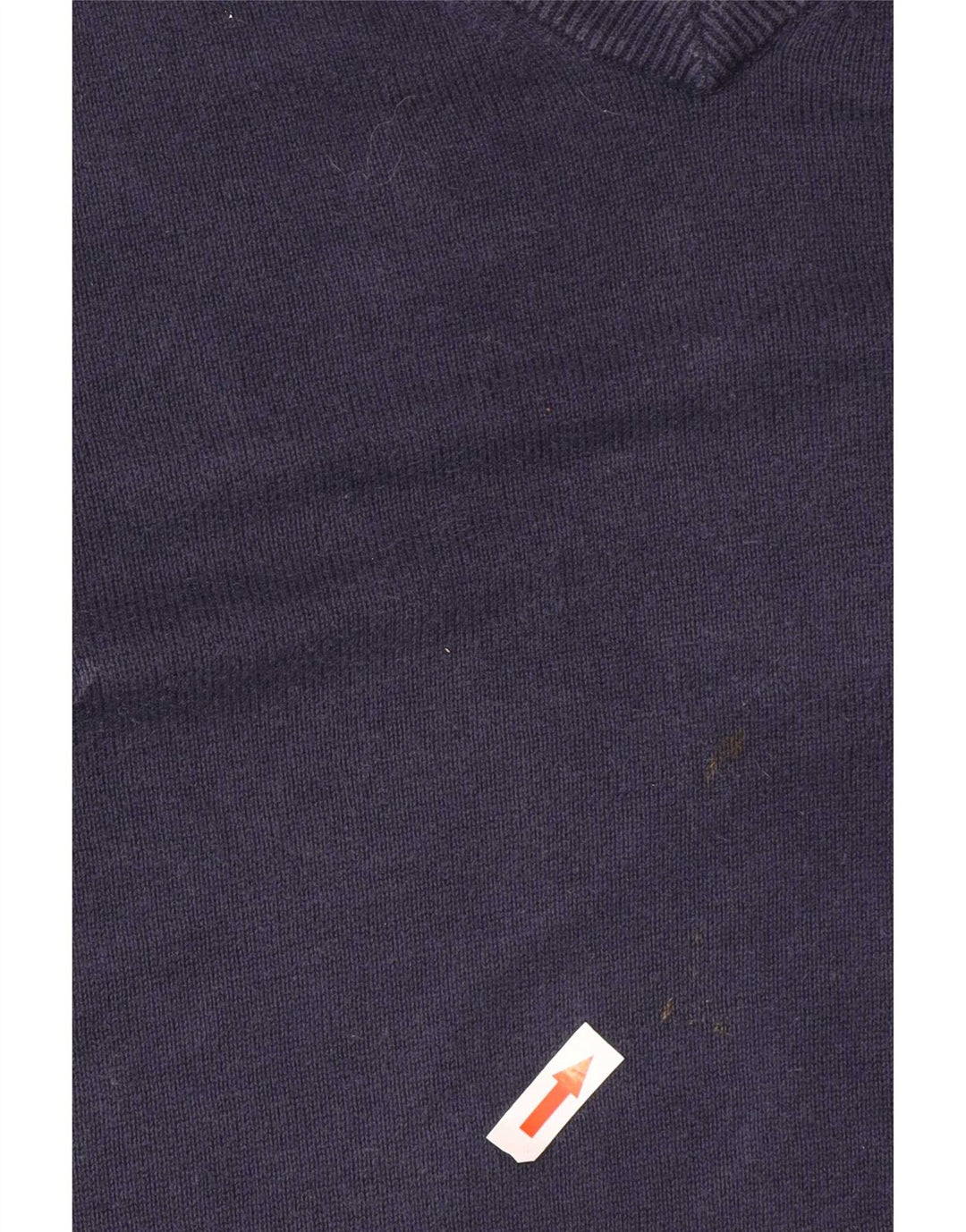Tommy Hilfiger Herren-Pullover mit V-Ausschnitt, mittelmarineblaue Baumwolle
