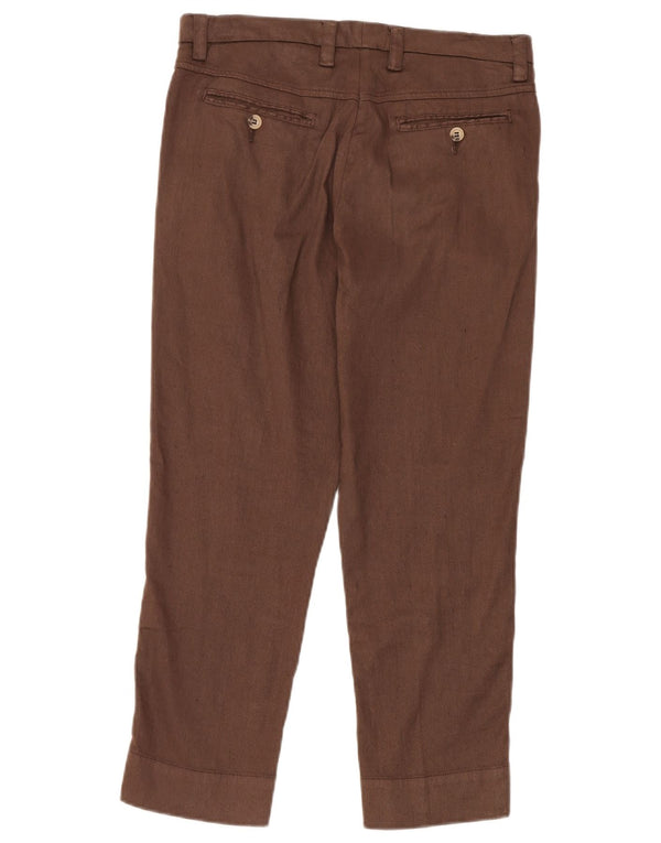 Marlboro Classics Damen-Kurzhose W30 L24 Braunes Leinen