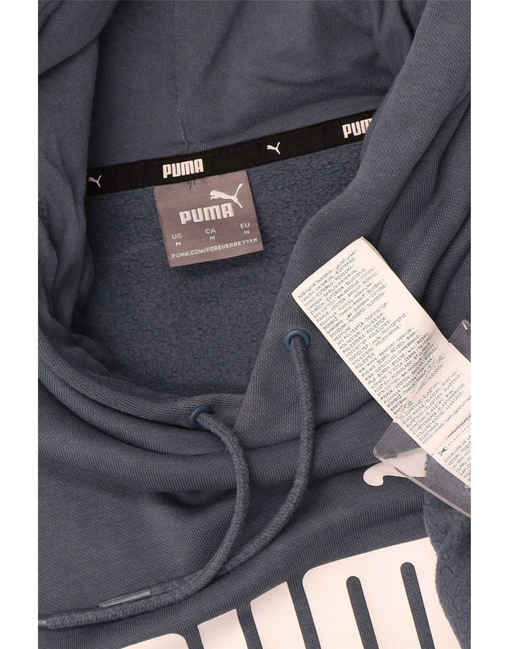 Puma Herren Graphic Hoodie Pullover mittelblaue Baumwolle
