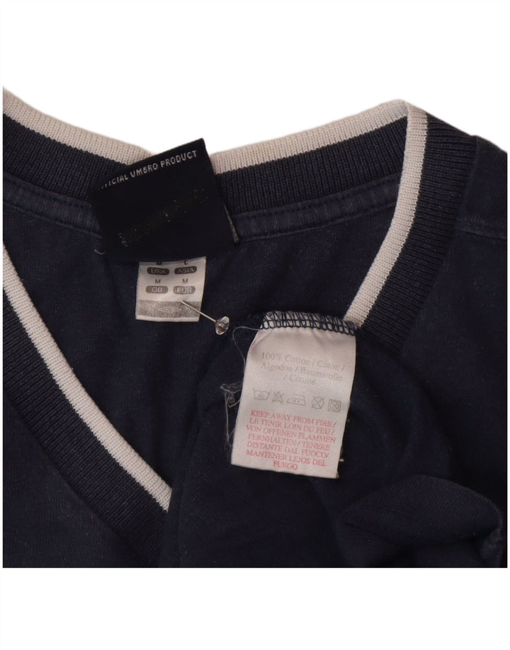 Umbro Herren-Trägershirt aus mittelblauer Baumwolle in Marineblau
