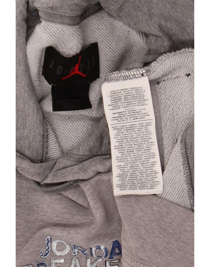 Jordan Herren-Kapuzenpullover mit Grafik, Größe S, Grau, Baumwolle