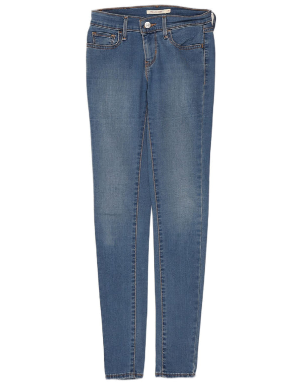 Levi's Damen 710 Super Skinny Jeans W25 L32 Blaue Baumwolle