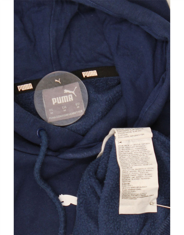 PUMA Damen-Pullover mit übergroßem grafischem Kapuzenpullover, UK 14, mittelmarineblaue Baumwolle