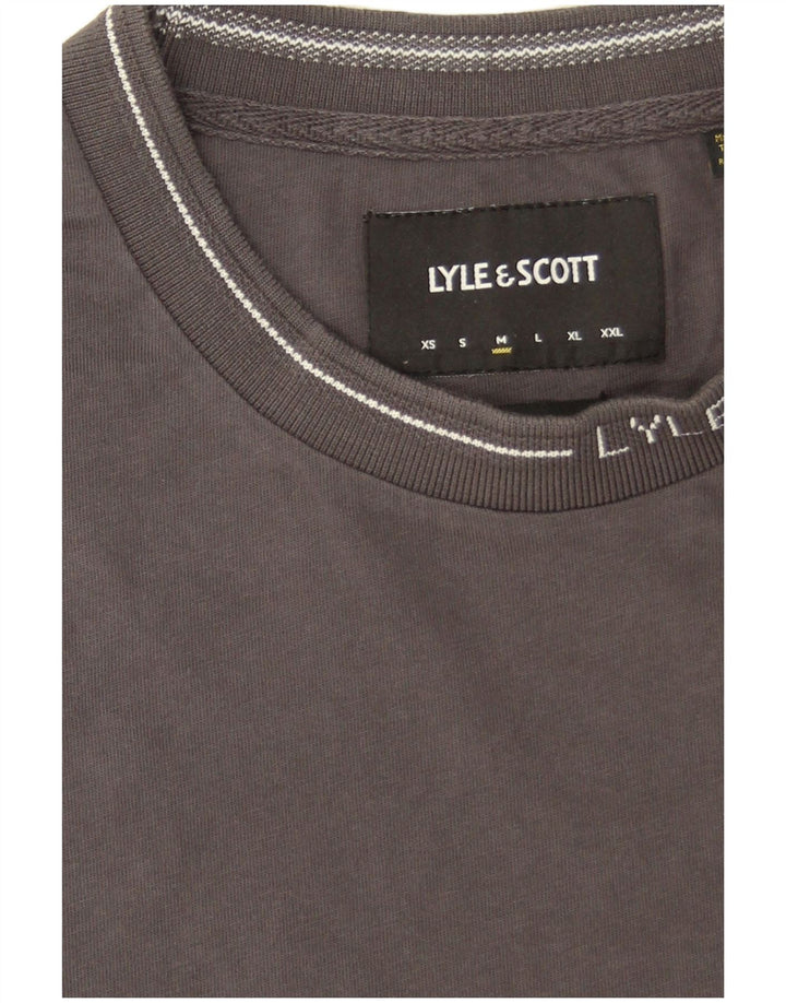 Lyle & Scott Herren T-Shirt-Oberteil aus mittelgrauer Baumwolle