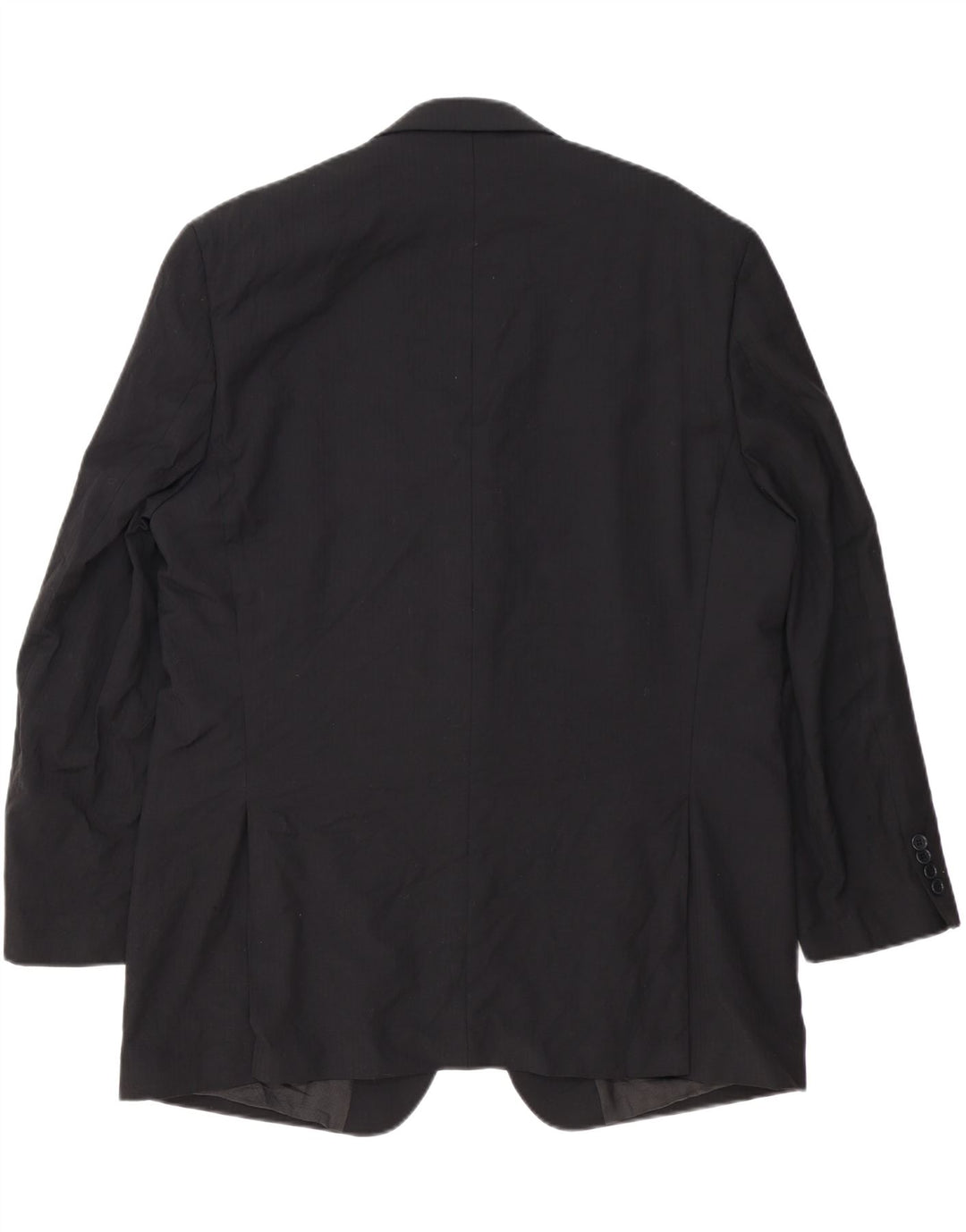 Michael Kors Herren Longline 2-Knopf-Blazerjacke UK 46 3XL Schwarze Wolle