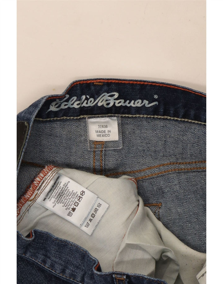 Eddie Bauer Herren Straight Jeans W32 L30 Blaue Baumwolle