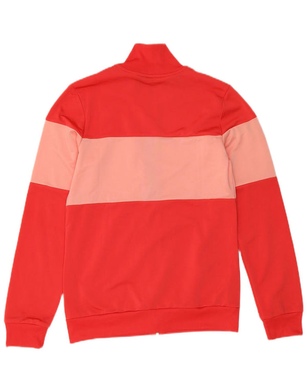 Adidas Mädchen-Trainingsanzug-Top-Jacke, 14–15 Jahre, rotes Farbblockdesign