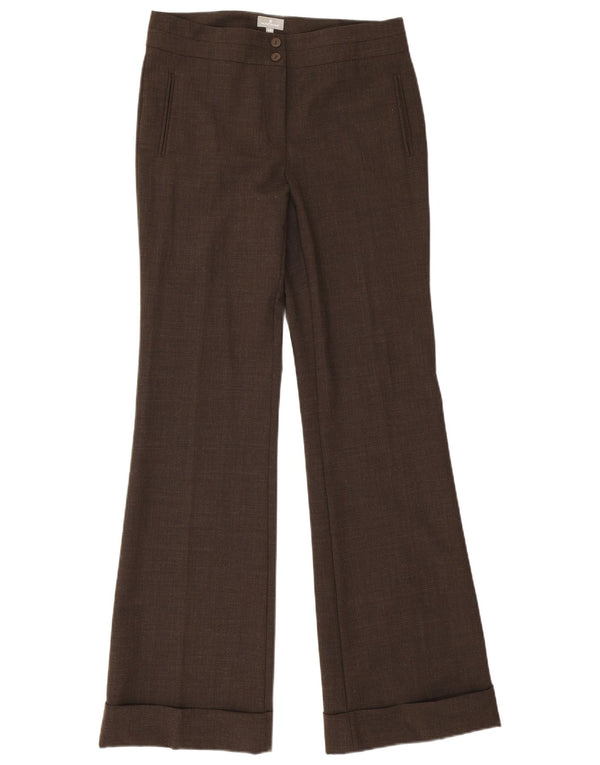 Naf Naf Damen Flare-Anzughose EU 40 Medium W30 L33 Braunes Polyester