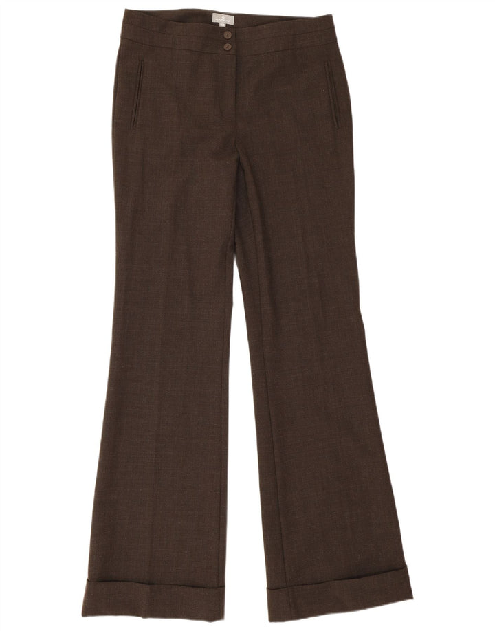 Naf Naf Damen Flare-Anzughose EU 40 Medium W30 L33 Braunes Polyester