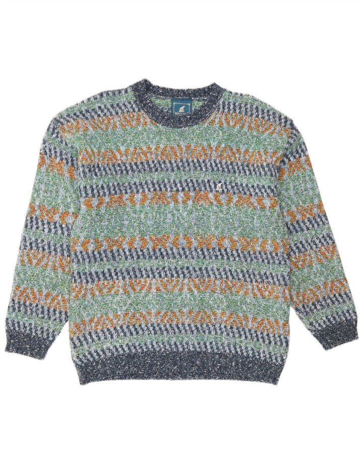 North Pole Herren-Pullover mit Rundhalsausschnitt, groß, mehrfarbig, geometrisch