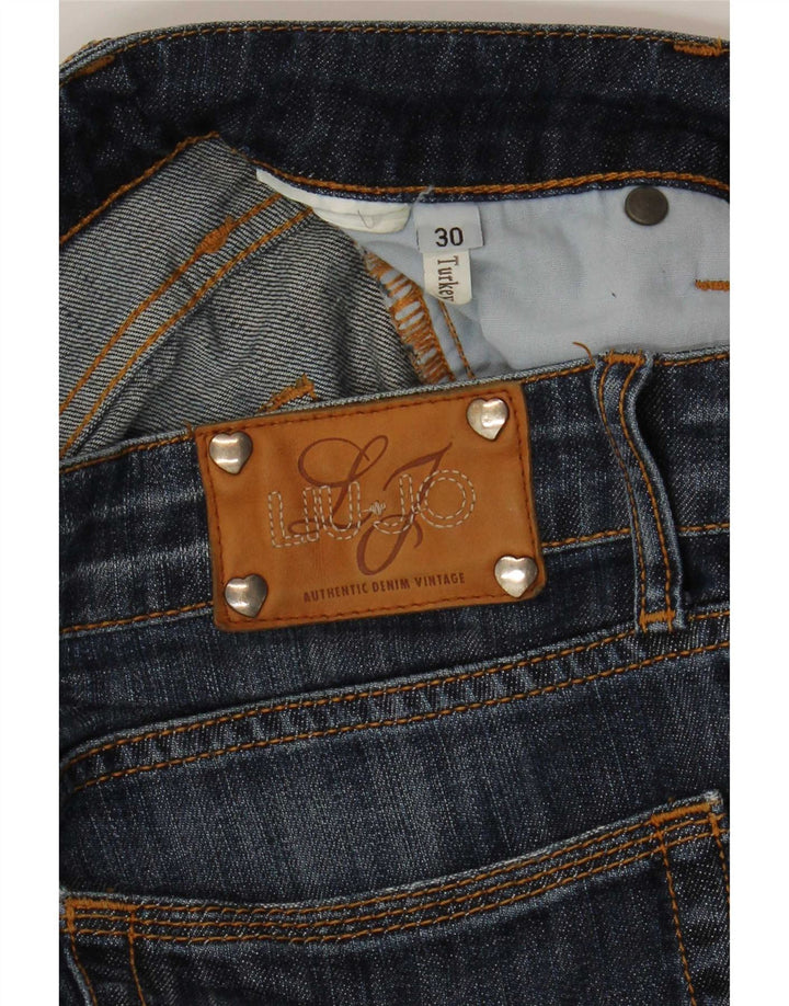 Liu Jo Damen-Crop-Jeans W30 L24 Marineblau