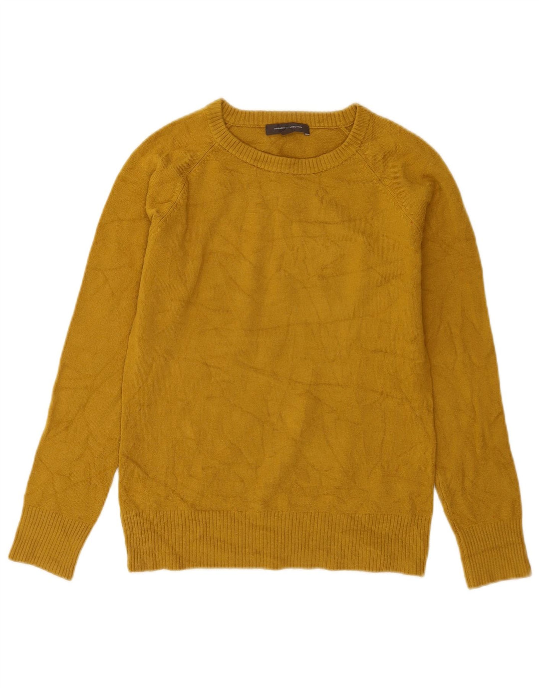 French Connection Damen-Pullover mit U-Boot-Ausschnitt, Gr. 12, Mittelgelb