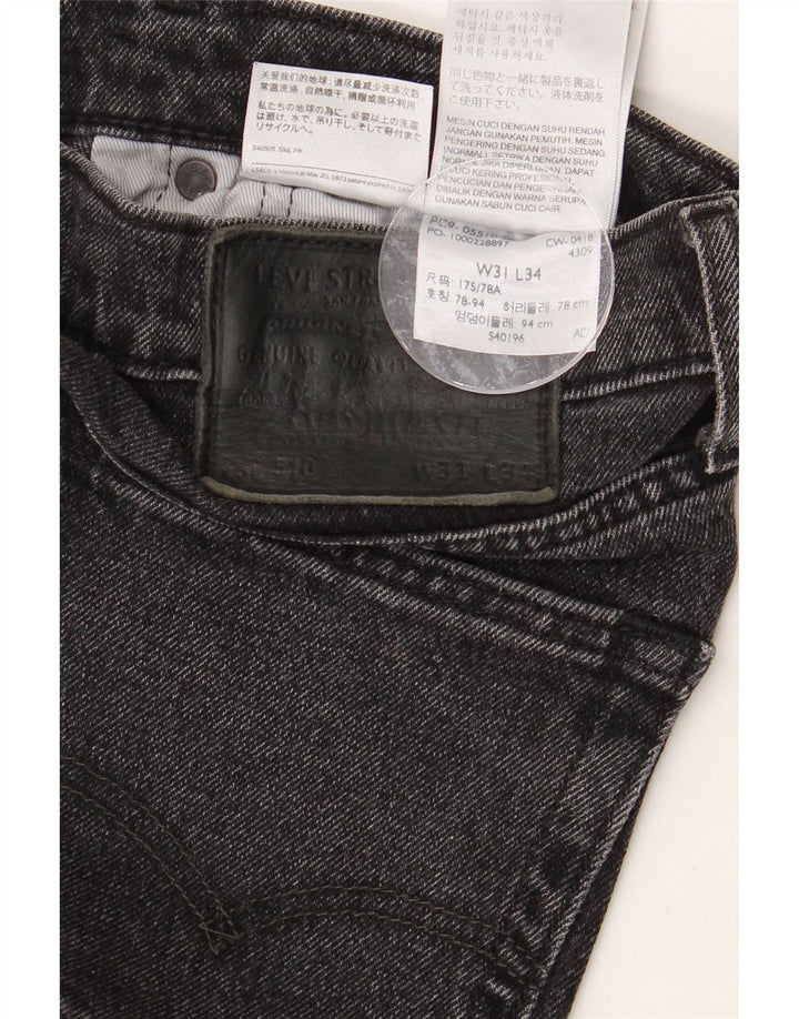 LEVI'S Herren 510 Skinny Jeans W31 L26 Graue Baumwolle