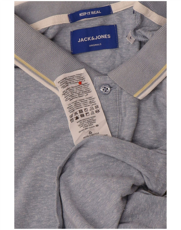 Jack & Jones Herren-Poloshirt, groß, blau, Polyester
