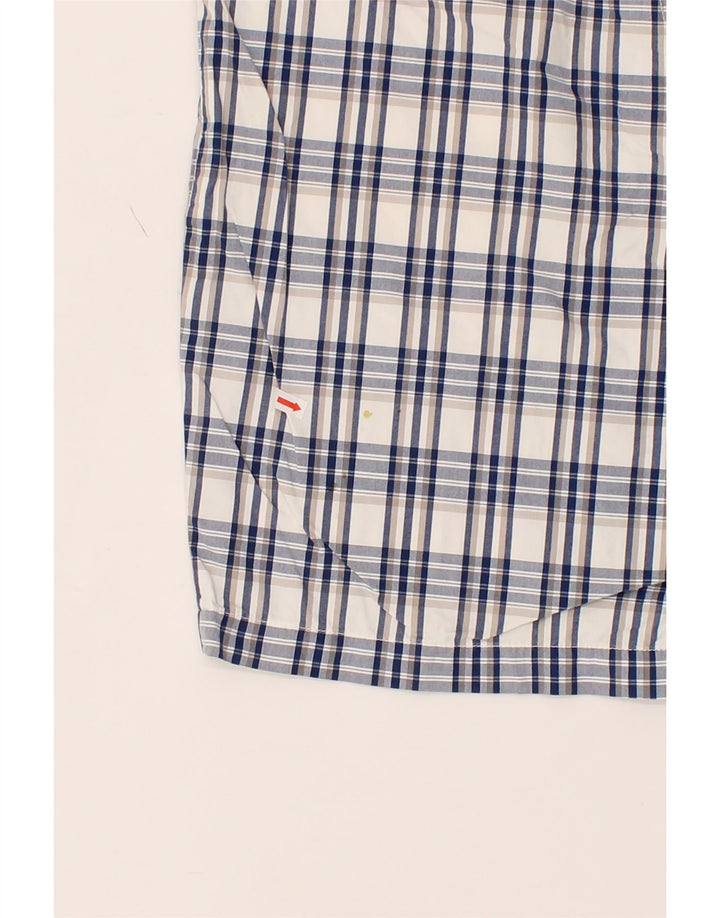 DOCKERS Womens Chino Shorts W34 Large  Blue Check Cotton Vintage Dockers and Second-Hand Dockers from Messina Hembry 