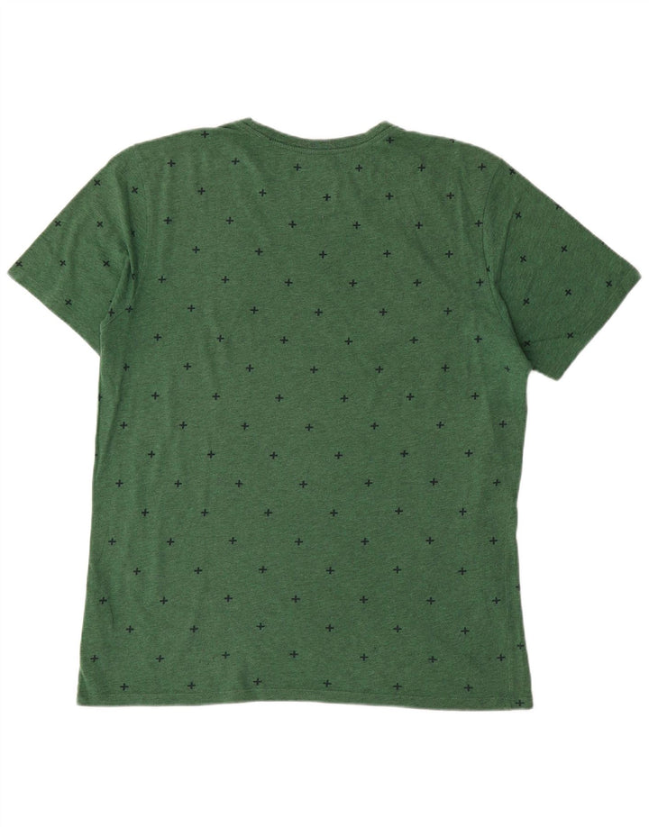 Nike Herren Athletic Cut T-Shirt mit abstraktem Muster, groß, aus grüner Baumwolle
