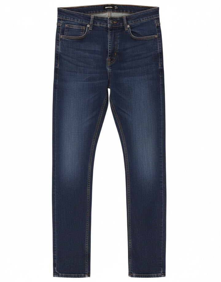 Bench Herren Skinny Jeans W34 L34 Blaue Baumwolle