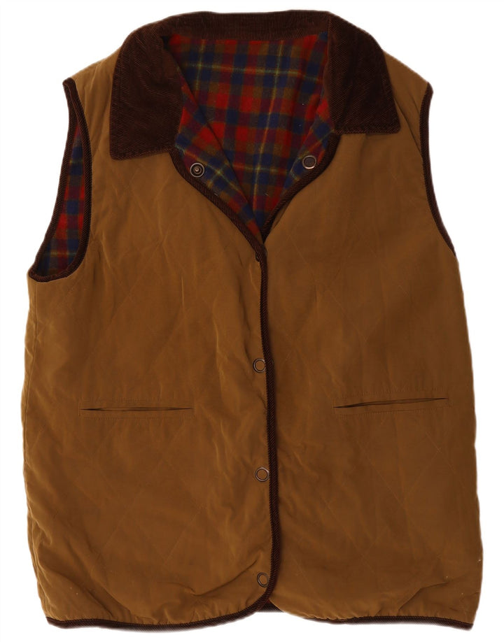 Ulla Popken Damen Wendeweste UK 20 2XL Braune Wolle