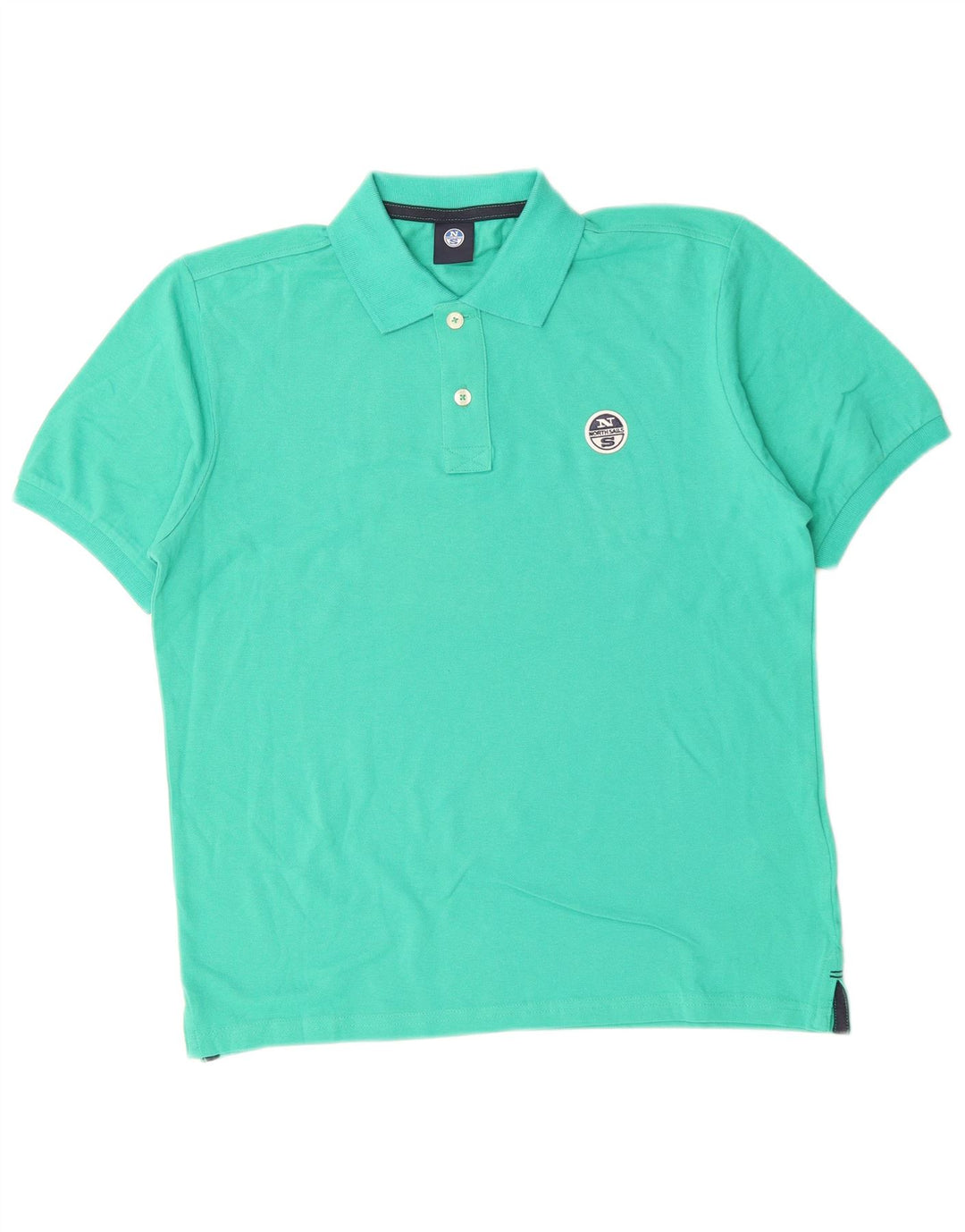 NORTH SAILS Herren-Poloshirt, klein, türkisfarbene Baumwolle