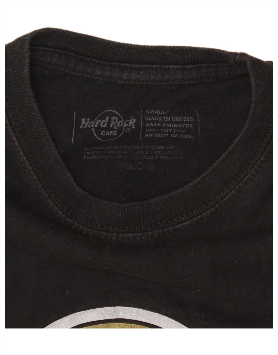 HARD ROCK CAFE Herren-T-Shirt mit Grafik, Größe S, Schwarz, Baumwolle